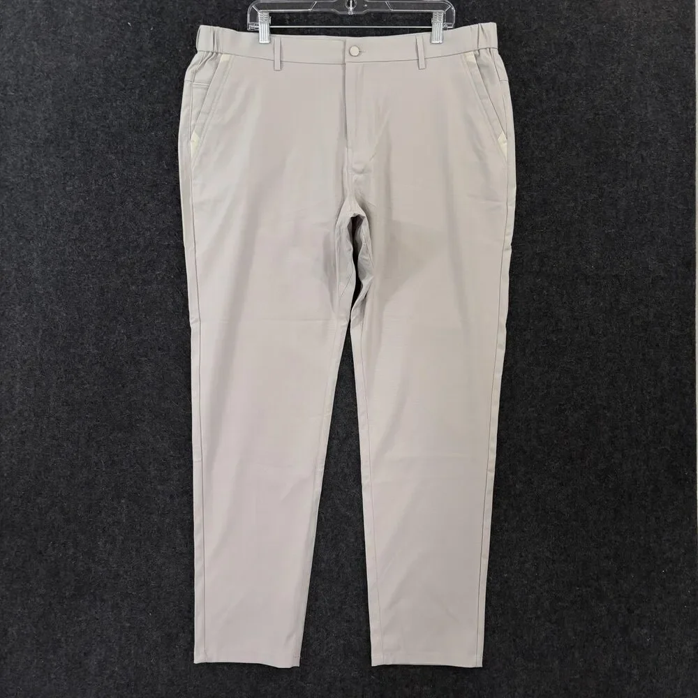 Jack Archer Jetsetter Pants Men's 38x32 Stone Khaki Microfiber Chino Casual